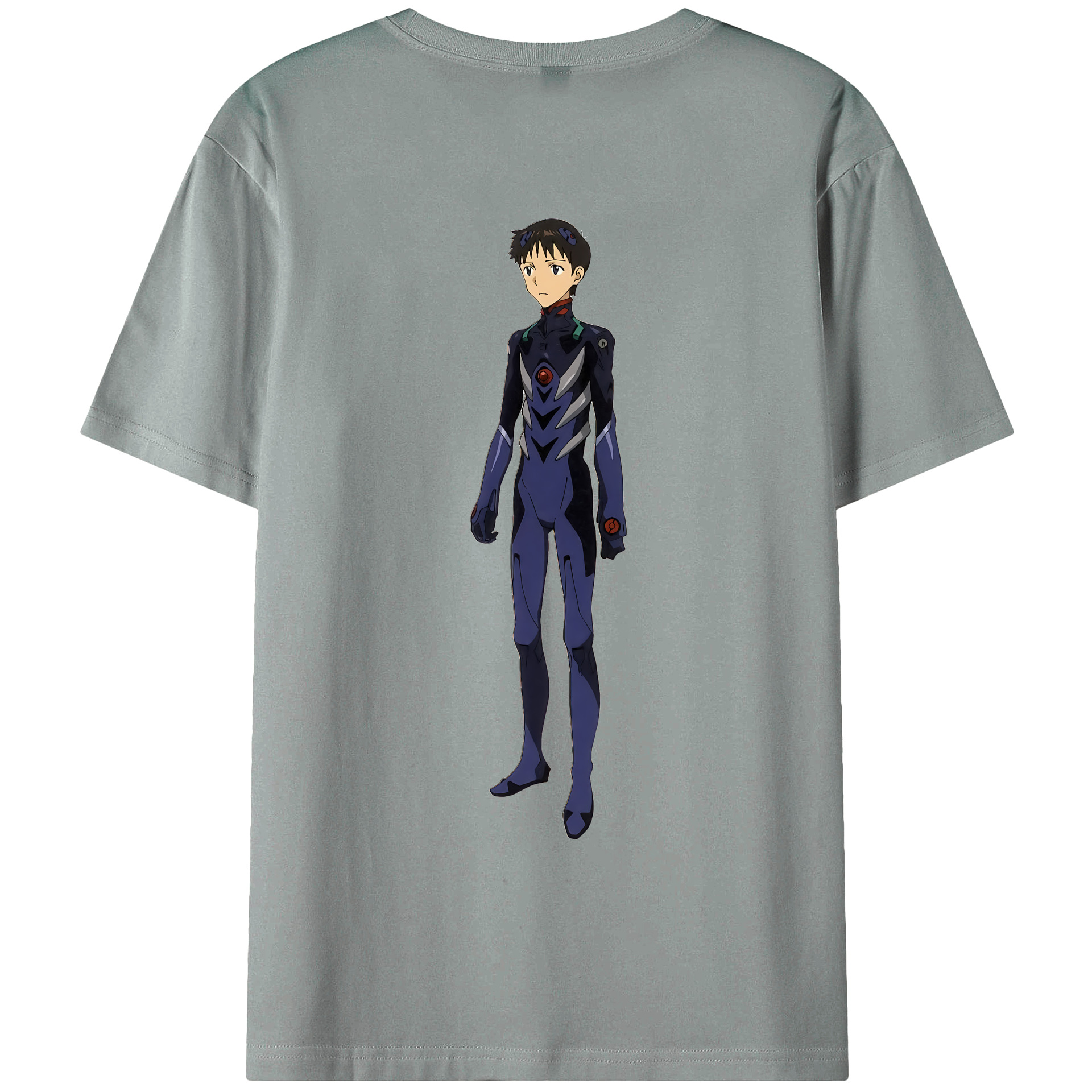 （画像用） EVA 新世紀エヴァンゲリオン 綿100％ メンズ半袖Tシャツ（バックプリント） 通気性